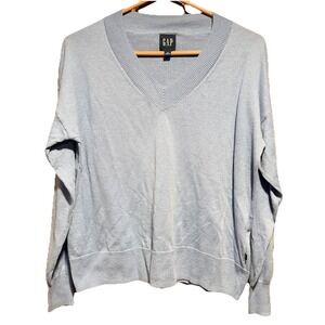 Gap V-neck Sweater Women's Medium Periwinkle Soft Light Weight
